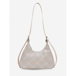 

Plaid Printed Casual Shoulder Bag, Beige