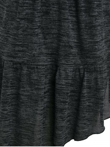 Plus Size Faux Twinset Space Dye Irregular Tee