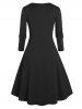 Plus Size Front Twist Fit and Flare Dress -  