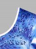 Plus Size Tie Dye Binding Long Sleeve T-shirt -  