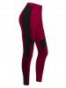 High Waisted Cut Out Criss-cross Contrast Pants -  