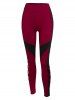 High Waisted Cut Out Criss-cross Contrast Pants -  