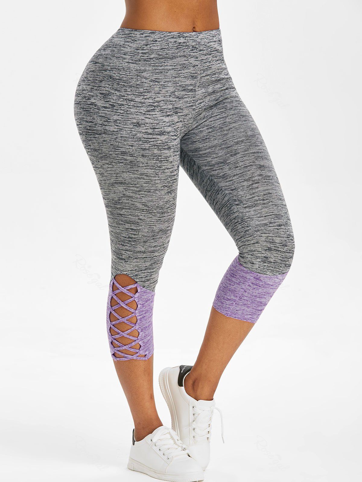 Space Dye Print Criss-cross Capri 