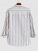 Long Sleeve Striped Casual Pullover Shirt -  