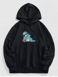 Streetwear Cartoon Animal Print Hoodie -  