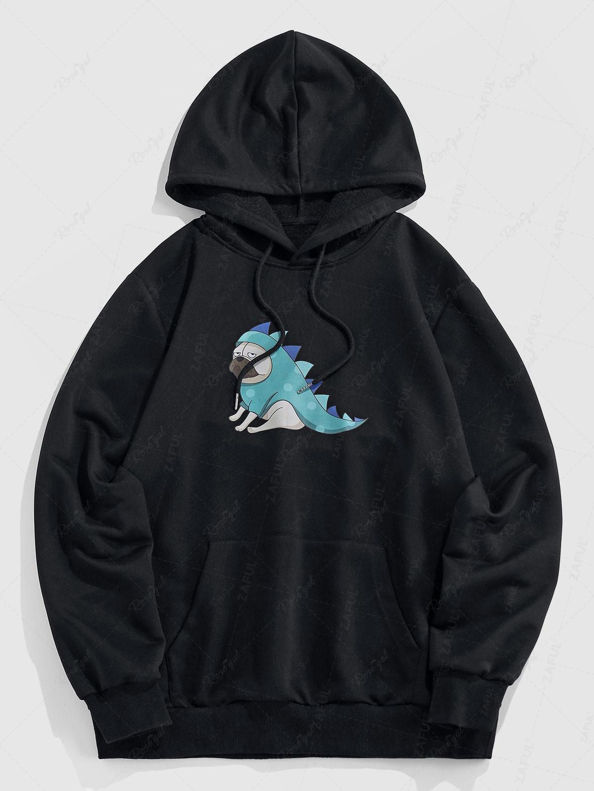 Online Streetwear Cartoon Animal Print Hoodie  