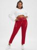 Topstitching Zippered Front Plus Size Colored Jeans -  
