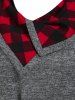 Plaid Print Lace-up 2 In 1 Sweater -  