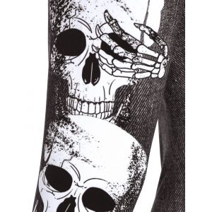 Skull Print Halloween Jeggings