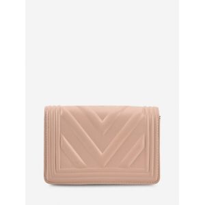 

Chain Zigzag-Quilted Flap Crossbody Bag, Pink