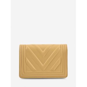 

Chain Zigzag-Quilted Flap Crossbody Bag, Yellow