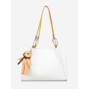 

Bear Pendant Ring Tote Bag, Sun yellow
