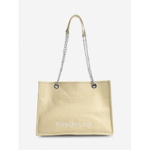 

Forever Love Embroidery Tote Bag, Cream