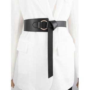 

O Ring Asymmetrical Waist Belt, Black