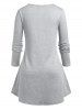 Plus Size Crisscross T-shirt and Pants Pajamas Set -  