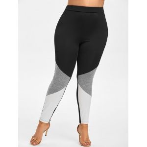 

Plus Size Colorblock Skinny Leggings, Multi