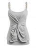 Plus Size&Curve Twisted Chains Tank Top -  