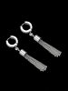 Chain Tassel Stainless Steel Small Hoop Earrings -  