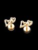 Double Hollow Heart Stainless Steel Stud Earrings -  