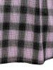 Ombre Color Plaid Suspender Flared Skirt -  