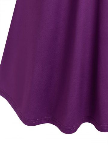 Plus Size Flower Half Button Placket Tunic Shirt