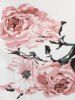 Robe Croisée à Imprimé Floral de Cottagecore Grande Taille - Rose clair 1X