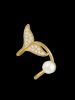 Fishtail Diamante Faux Pearl Ear Cuff -  