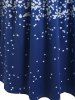 Plus Size Polka Dot Lace Panel Flare Dress -  