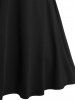 Robe Lacée à Applique Floral Grande Taille - Noir 4X