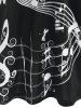 Music Note Lace Long Sleeve T-shirt -  