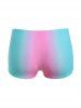 Plus Size Rainbow Twisted Handkerchief Modest Tankini Swimsuits -  