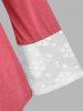 Plus Size Snowflake Lace Christmas Pajamas Set -  