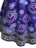 Plus Size Snowflake Elk V Notch Round Hem Tee -  