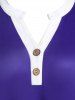 Plus Size Snowflake Elk V Notch Round Hem Tee -  