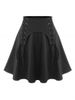 Plus Size&Curve Punk Lace Up Mini A Line Skirt -  