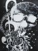 Halloween Skull Print Cinched T-shirt -  