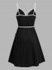 Plus Size Eyelash Lace Wrap Lingerie Babydoll Dress -  