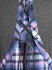 Plus Size Handkerchief Plaid Patchwork Tee -  