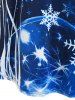 Plus Size Christmas Snowflake Print T-shirt -  
