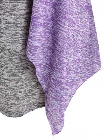 Plus Size Space Dye Keyhole 2 in 1 Tee