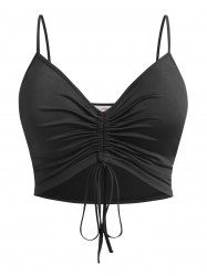 Plus Size&Curve Cinched Cropped Camisole -  