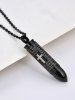 Stainless Steel Bullet Cross Prayer Pendant Necklace -  