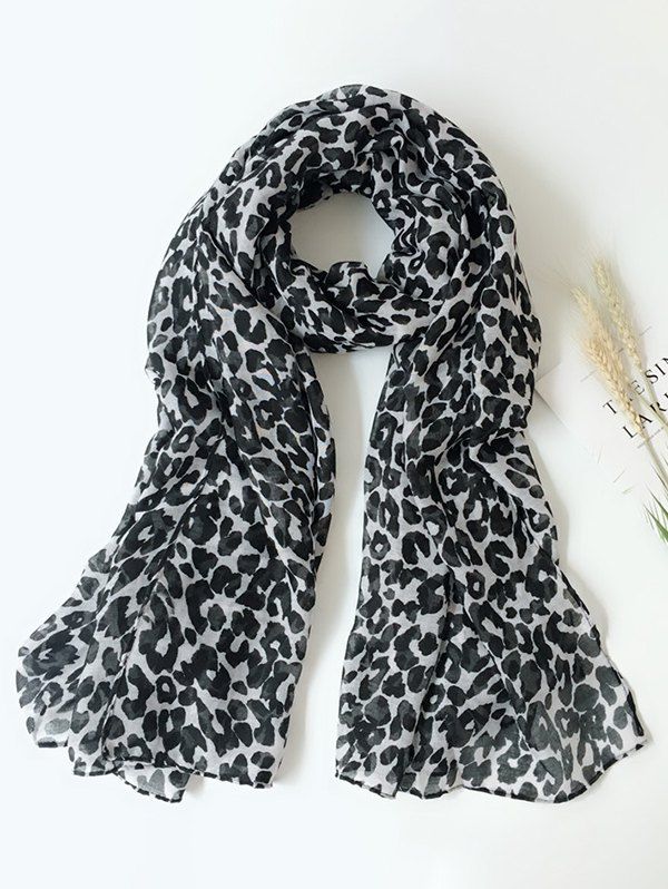 Affordable Long Leopard Printed Scarf  