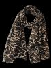 Leopard Printed Voile Long Scarf -  
