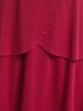 Robe Superposée avec Bouton de Grande Taille - Rouge foncé 1X