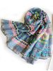 Geometric Printed Long Voile Scarf -  