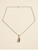 Stainless Steel Teardrop Pendant Opening Necklace -  