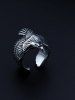 Carved Eagle Shape Retro Open Ring -  