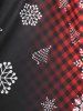Plus Size Christmas Tree Snowflake Plaid Ombre Criss Cross Dress -  