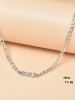 Smile Diamante Letter Chain Necklace -  